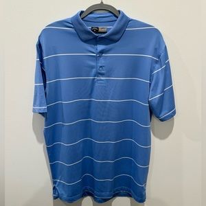 Callaway Opti-Dry Golf Shirt in Baby Blue w/ White Stripes - Men’s (M)